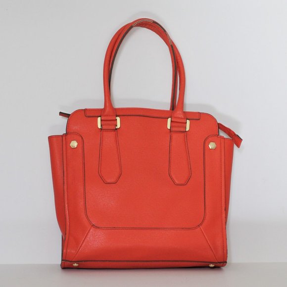 London Fog Orange Simulated Leather Satchel - Picture 2 of 11